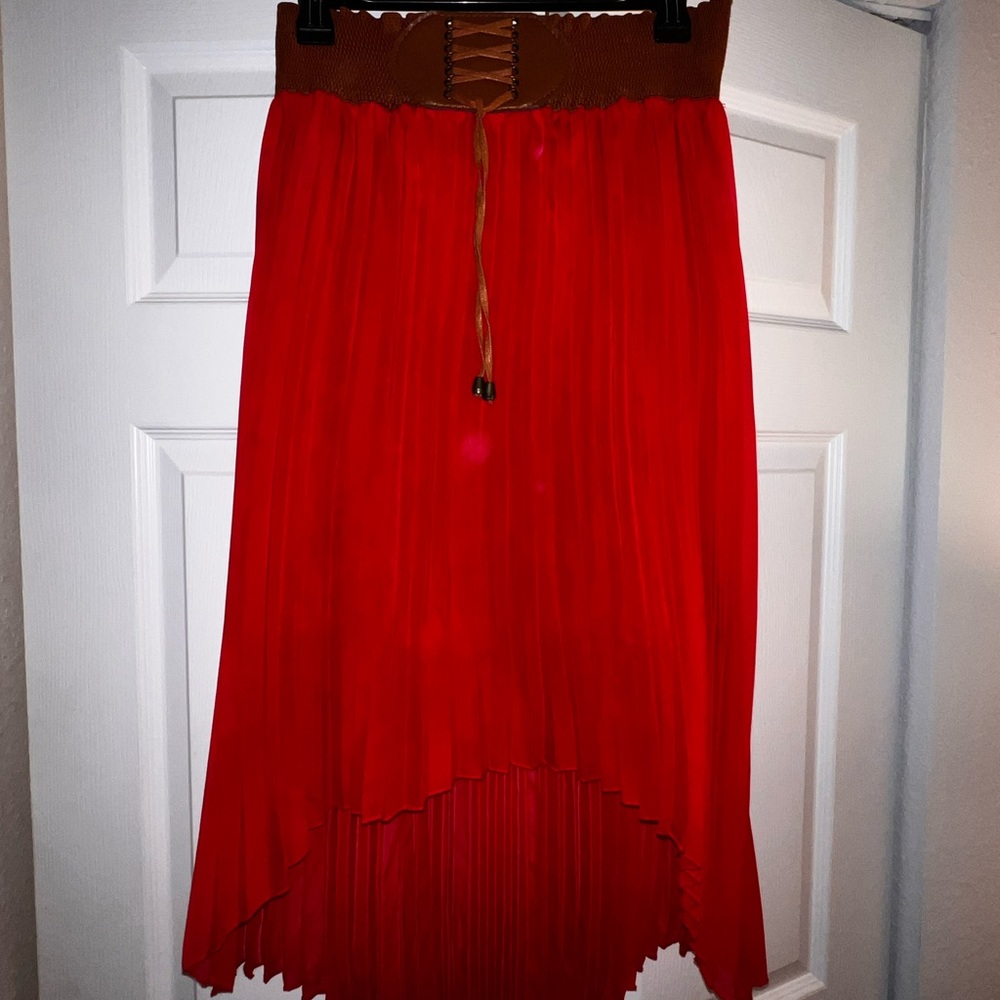 Red skirt